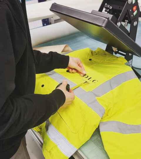 promotional branding on high vis jackets